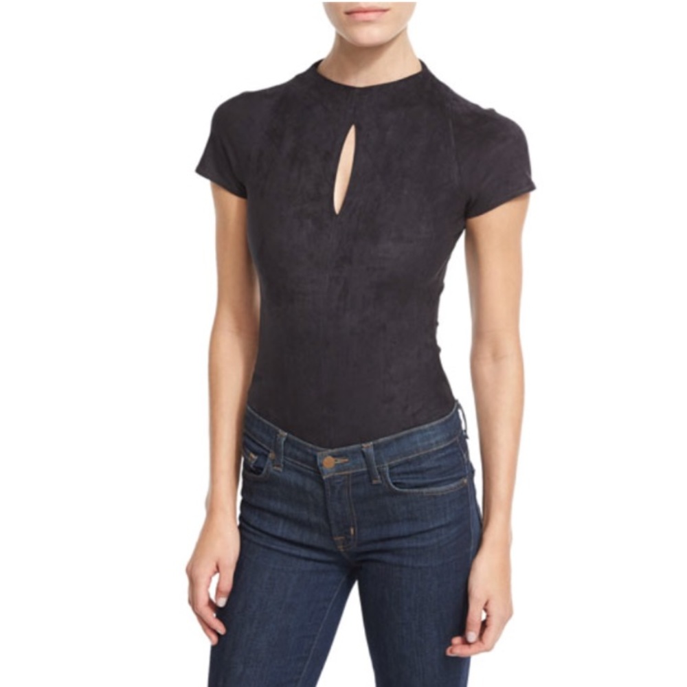 NWT MINKPINK Faux-Suede Bodysuit- Small